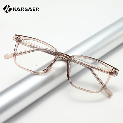 Karsaer Zero Power Blue Cut Computer Glasses 100% UV Protection Specs Gaming Glasses Anti Glare, Lightweight & Blocks Harmful Rays For Men & Women | Medium E1402 - Image 5
