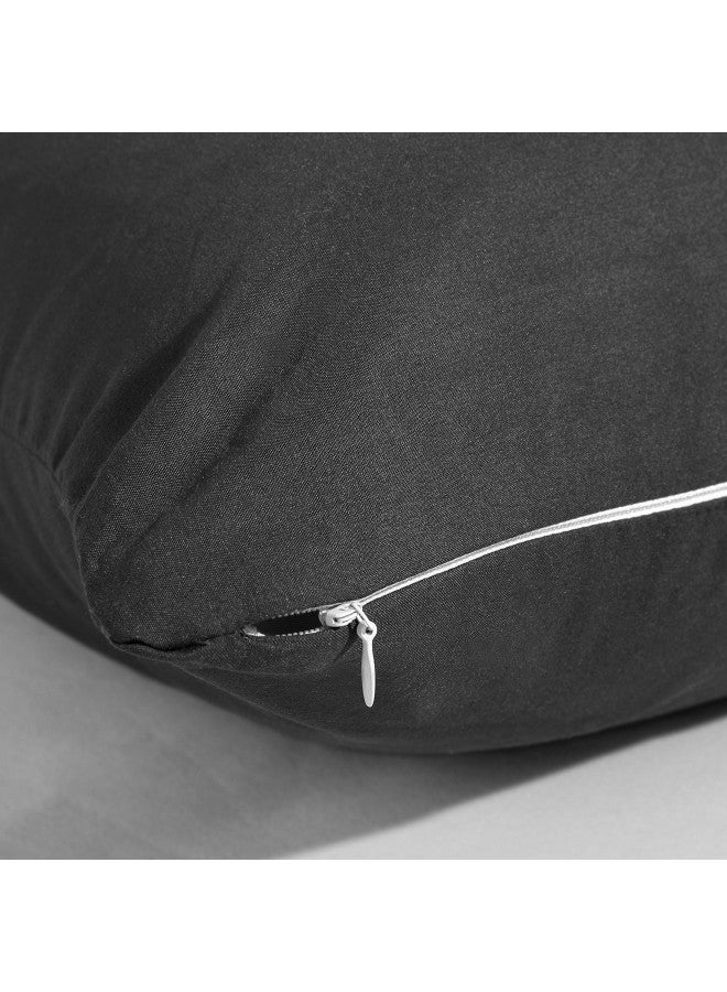 EVOLIVE Ultra Soft Microfiber Body Pillow Cover/Pillowcases 21"x54" with Hidden Zipper Closure (21"x54" Body Pillow Cover, Black) - Image 2