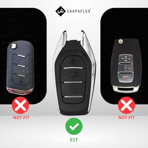 SHOPOFLUX Metal Key Cover Compatible with Mahindra XUV 500 Smart Key | Accessories (Brown Silicone) - Image 2
