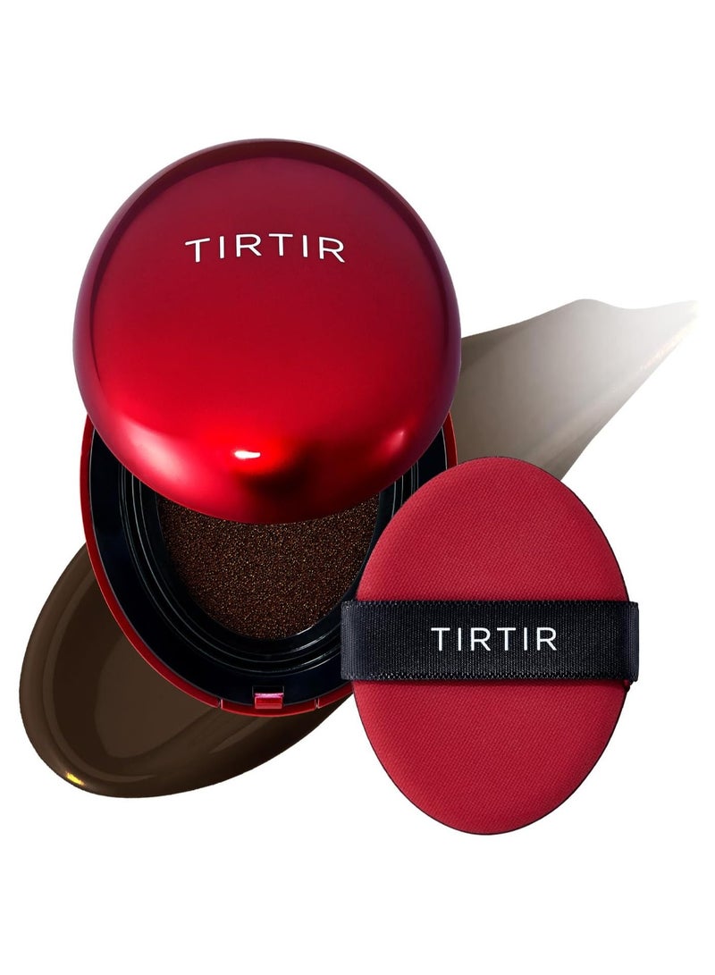 TIRTIR Mask Fit Red Cushion Foundation | Japan's No.1 Choice for Glass skin, Long-Lasting, Lightweight, Buildable Coverage, Semi-Matte (55N Espresso, 0.63 Fl Oz - Image 1