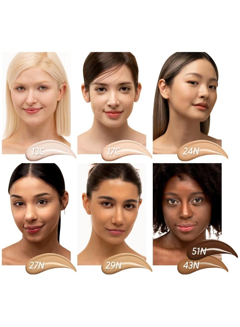 TIRTIR Mask Fit Red Cushion Foundation | Japan's No.1 Choice for Glass skin, Long-Lasting, Lightweight, Buildable Coverage, Semi-Matte (55N Espresso, 0.63 Fl Oz - Image 3