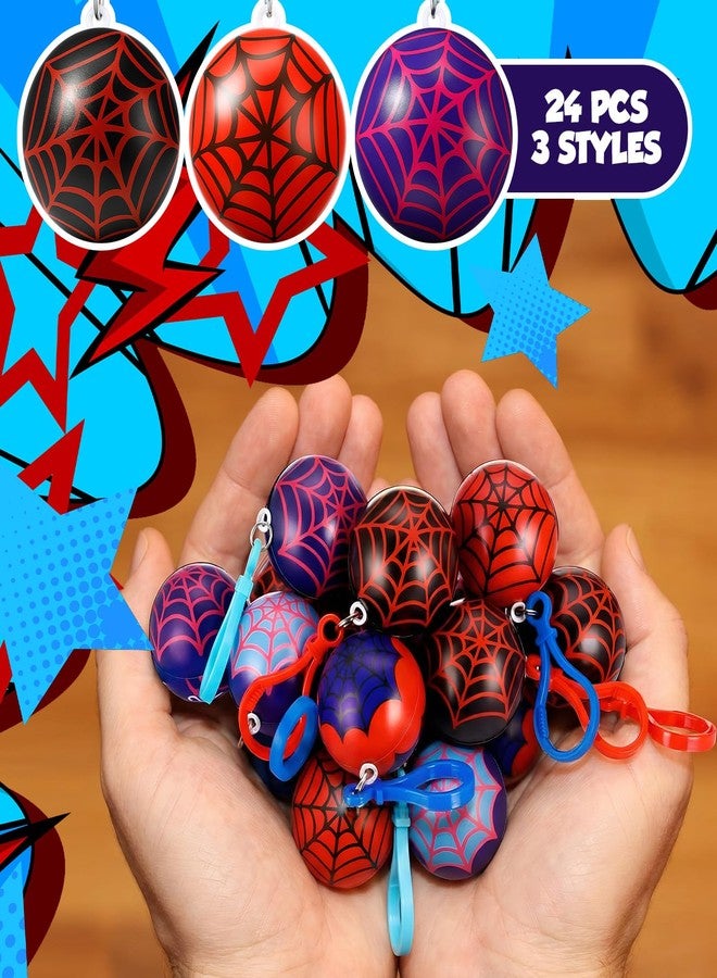 كينينج مجموعة هدايا حفلات أعياد الميلاد من كينينج، 12 قطعة على شكل عنكبوت، سلسلة مفاتيح على شكل عنكبوت، كرة ضغط إسفنجية صغيرة 1.5 بوصة، مثالية لتزيين أعياد الميلاد، وحقائب هدايا الهالوين، وحشو جوارب عيد الميلاد، وهدايا عيد الحب. - Image 3