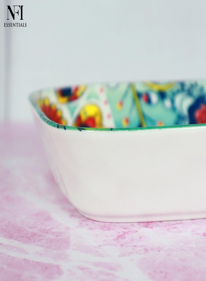 NFI essentials Ceramic Platter with Handle Serving Plate Microwave & Dishwasher Safe Ideal for Soup, Salads, Noodles & Side Dishes - Image 5