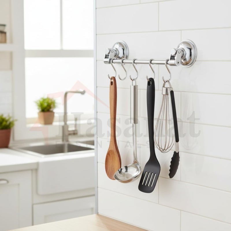 HASANAT ESSENTIALS رف خطاف بار من هسانات إيسينشالز بنوع الرافعة - Image 3