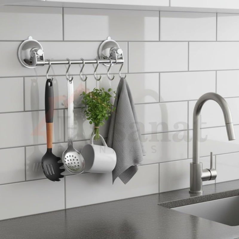 HASANAT ESSENTIALS رف خطاف بار من هسانات إيسينشالز بنوع الرافعة - Image 5