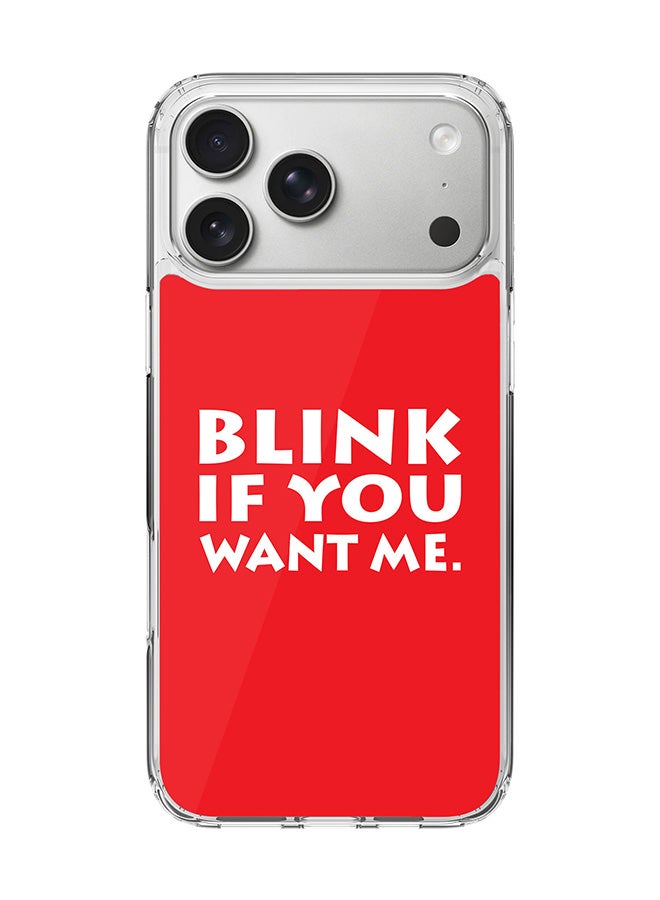 Stylizedd Classic Clear MagSafe Case for iPhone 17 Pro Max , Hybrid Soft Case Flexible Edges Anti Drop TPU PC Gel Thin Transparent Cover [ Designed for iPhone 17 Pro Max ] - Blink if you want me