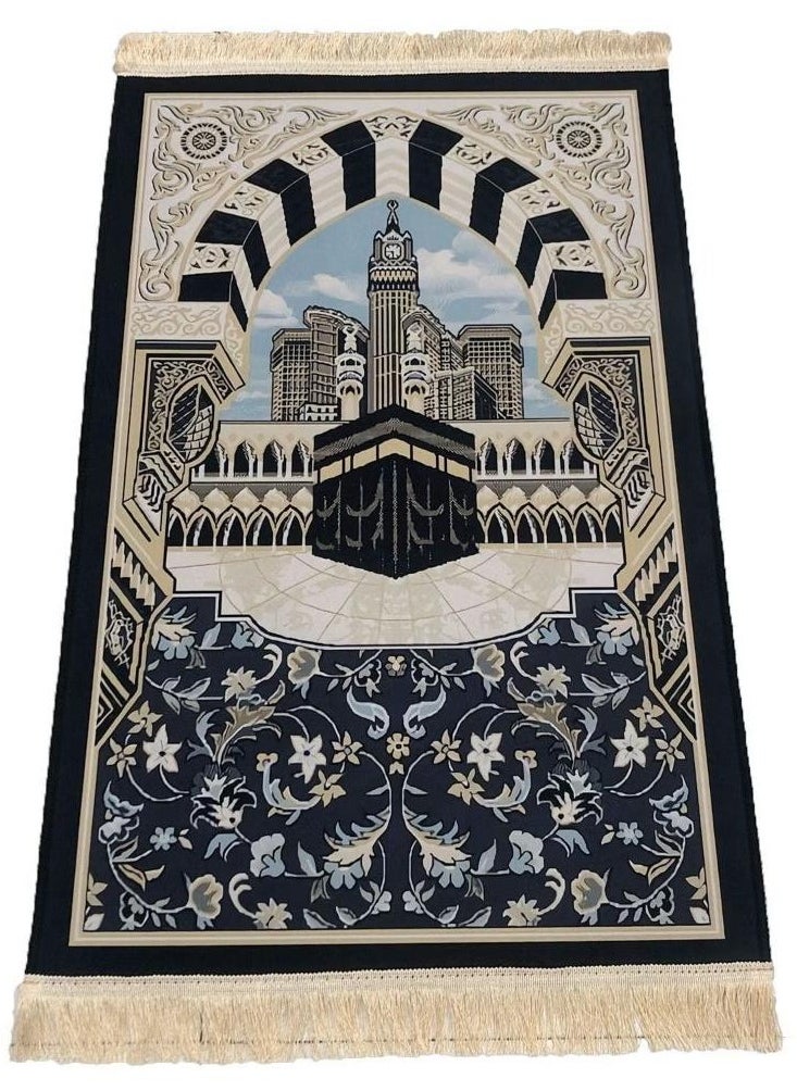 Generic Muslim Prayer Rug and Prayer Beads with Elegant Cylinder Gift Box  - Image 3