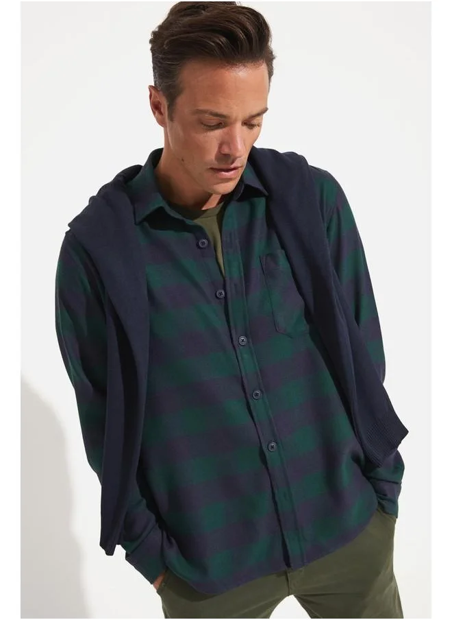 جون June Men Regular Fit Shirt Indigo