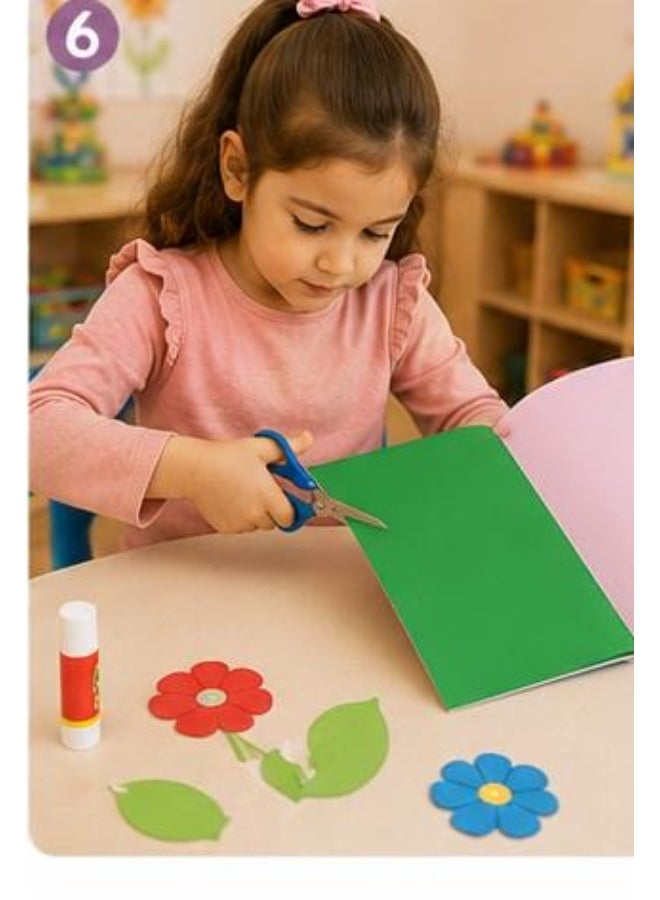 Kids' cut-and-paste paper set, 5 pieces in different colors for arts and school activities - Image 5