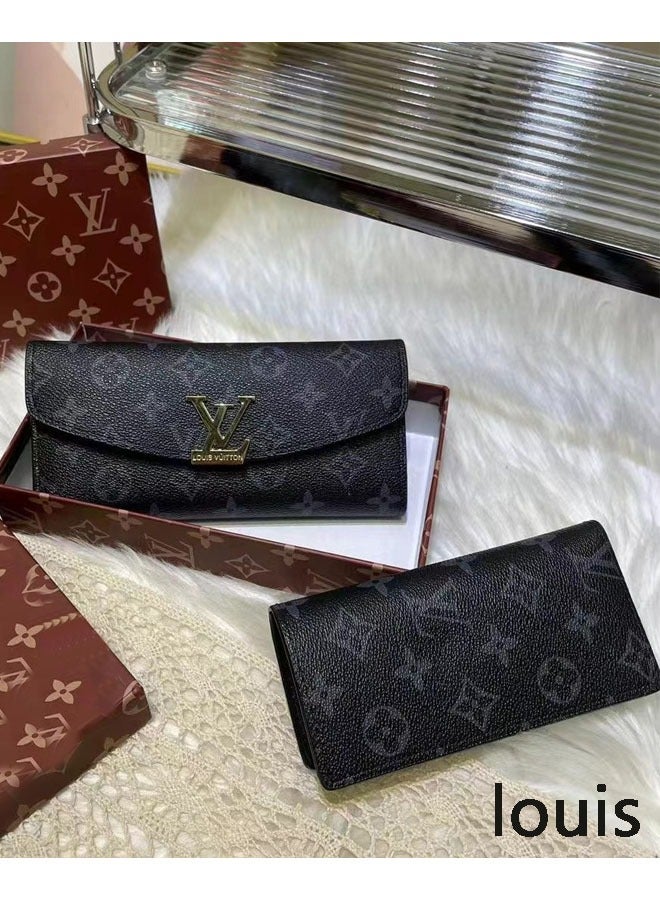 Exquisite high-end wallet, ultra-thin, anti-magnetic, multiple card slots, business card holder, convenient for ID storage, suitable for both men and women