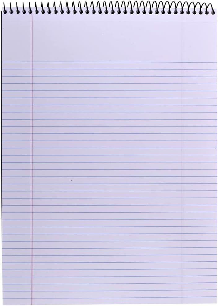 Top Flight Silverpoint Top Wire Legal Pad, College Rule, Heavy Back, 8.5 x 11.75 Inches, 70 Sheets, Protective Cover, Gray/Black (51073) - Image 3