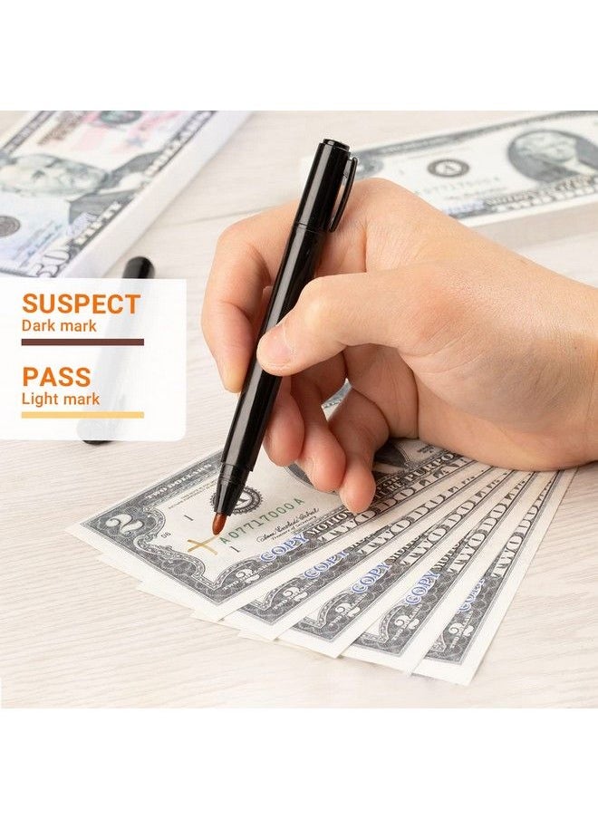 Tera - 6 Pack Counterfeit Bill Detector Pen False Bill Marker Counterfeit Bill Detectors False Money Marker Pens Detect Counterfit Marker Check Bills False Currency Pen For Restaurant Bank Retail Store - Image 1