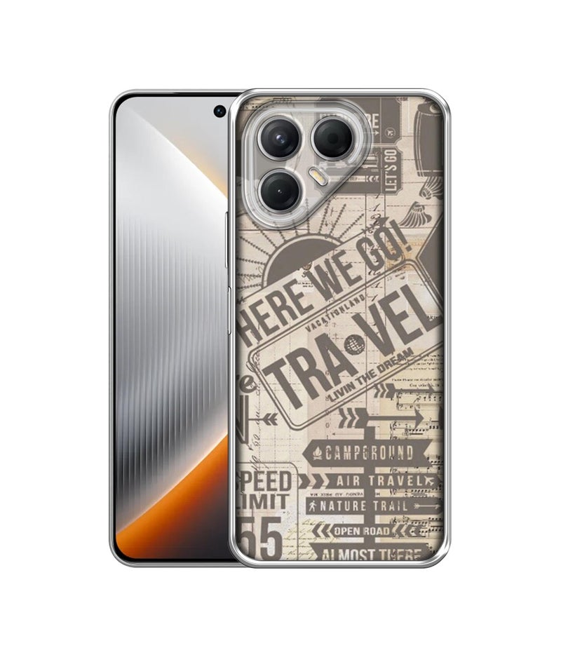 Casotec Travel Design Printed Silicon Soft TPU Back Case Cover for Tecno Pova 7 5G - Image 1