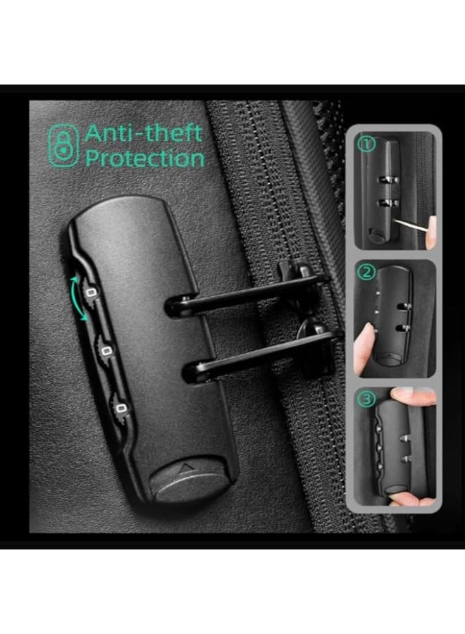 Zimtal Laptop Backpack Anti Theft USB Charging Laptop Bag Business Waterproof Backpack For Men College Travel Flight with USB Port Charging ＆ TSA Lock Fits For 15.6 Inch Laptop - Image 2