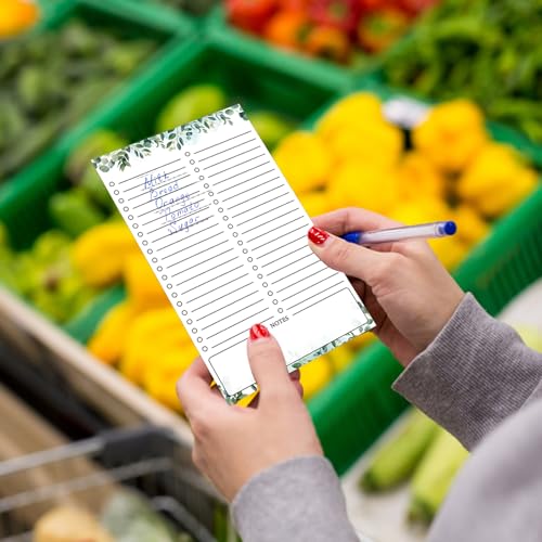 Thboxes 2 Pack Grocery List Magnet Pad for Fridge, Totally 120 Sheets Magnetic Note Pad for Fridge Full Back Magnet Shopping List, To Do List, Memo Notepads with Pen Holder, 4.5x7.5(Green Leaf) - Image 5