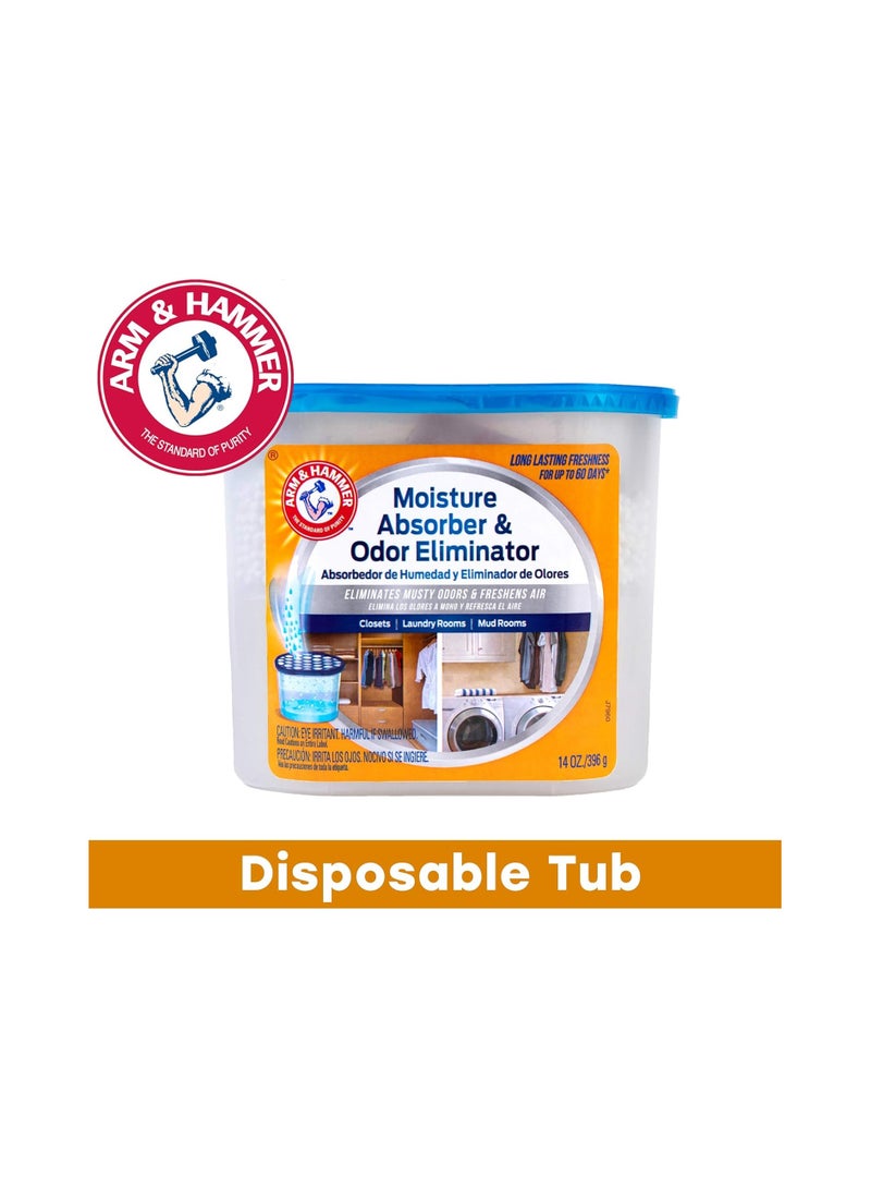 Arm & Hammer Fragrance Free Disposable Moisture Absorber and Odor Eliminator 14 oz Tub - Image 3