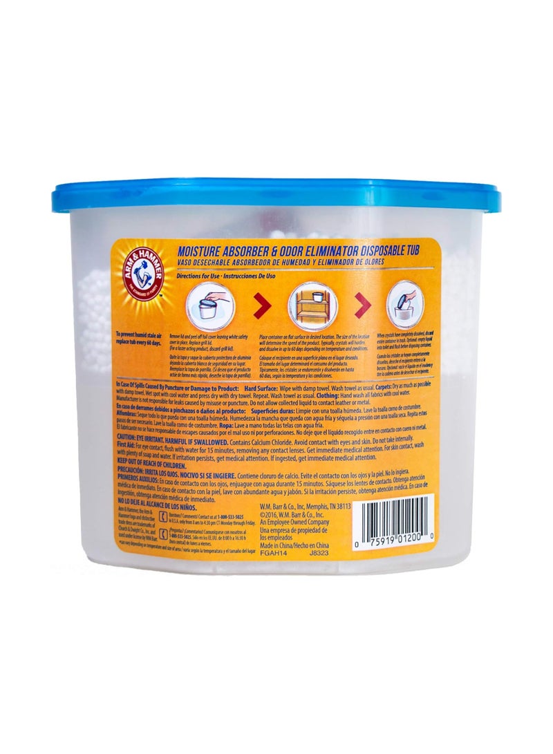 Arm & Hammer Fragrance Free Disposable Moisture Absorber and Odor Eliminator 14 oz Tub - Image 2