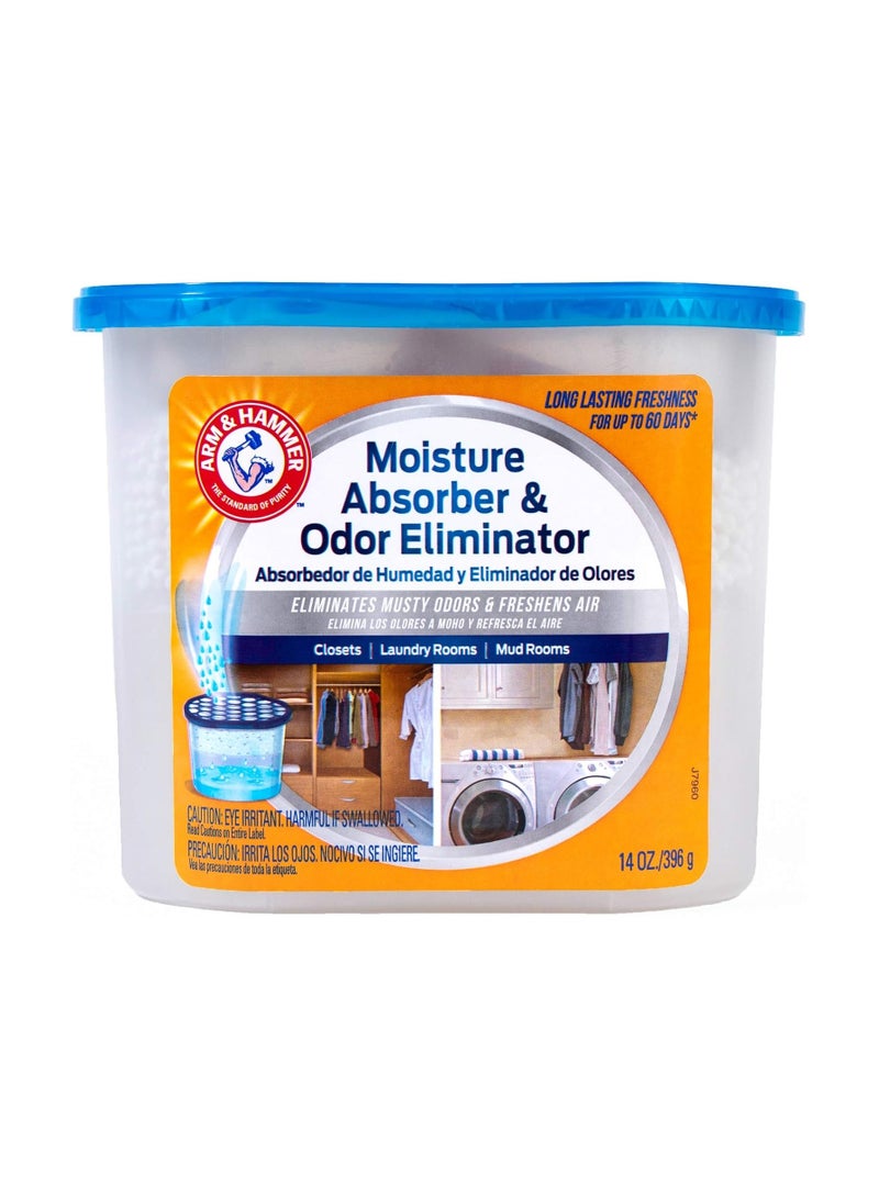 Arm & Hammer Fragrance Free Disposable Moisture Absorber and Odor Eliminator 14 oz Tub - Image 1