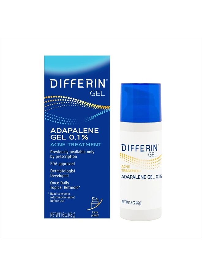 differin Acne Treatment Gel, 90 Day Supply, Retinoid Treatment for Face ...