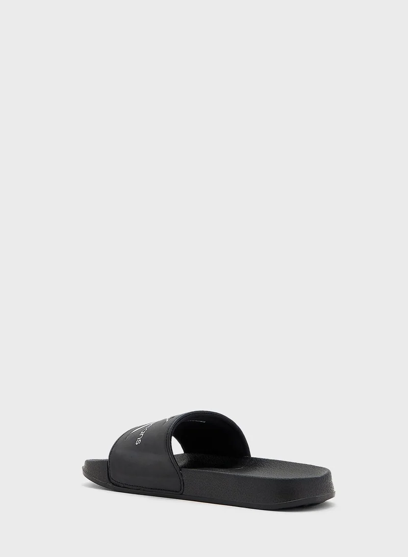 Calvin Klein Jeans Youth Logo Slides
