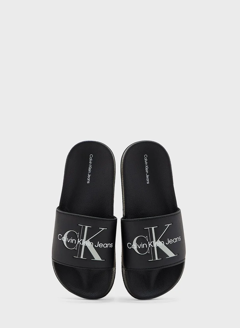 Calvin Klein Jeans Youth Logo Slides