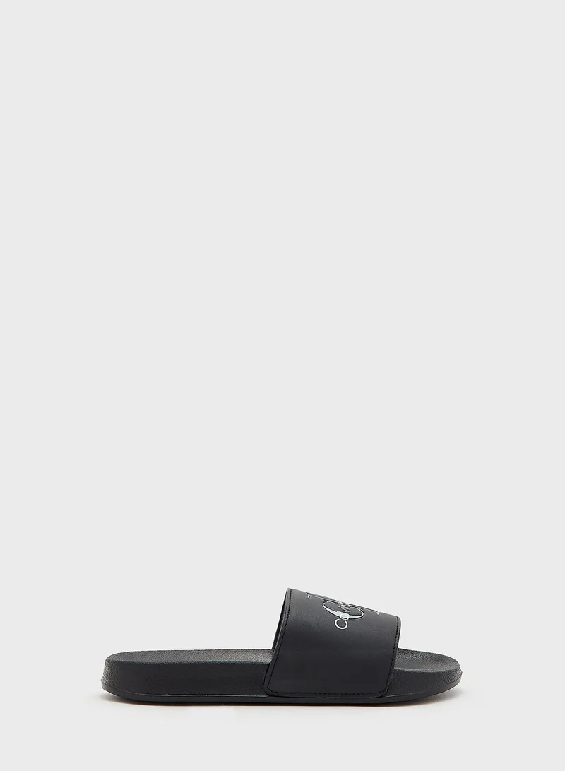 Calvin Klein Jeans Youth Logo Slides