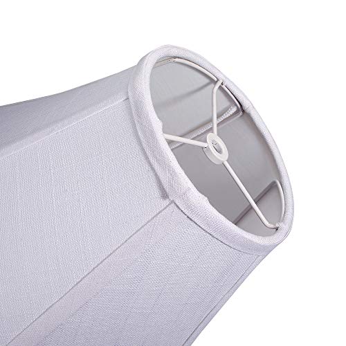 TOOTOO STAR Double White Lamp Shade Set of 2, Large Bell Lampshade for Floor Light and Table Lamp 6x14x10 inch, DIY Fabric Natural Linen Hand Crafted, Spider (White, 6x14x10 inch) - Image 5