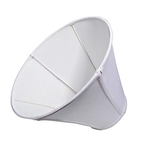 TOOTOO STAR Double White Lamp Shade Set of 2, Large Bell Lampshade for Floor Light and Table Lamp 6x14x10 inch, DIY Fabric Natural Linen Hand Crafted, Spider (White, 6x14x10 inch) - Image 3