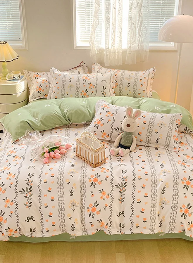 شاربدو 4-Piece Set Bedding Modal Quilt Cover Set with 1 Quilt Cover 1 Sheet and 2 Pillowcases 2m Bed (200x230cm)