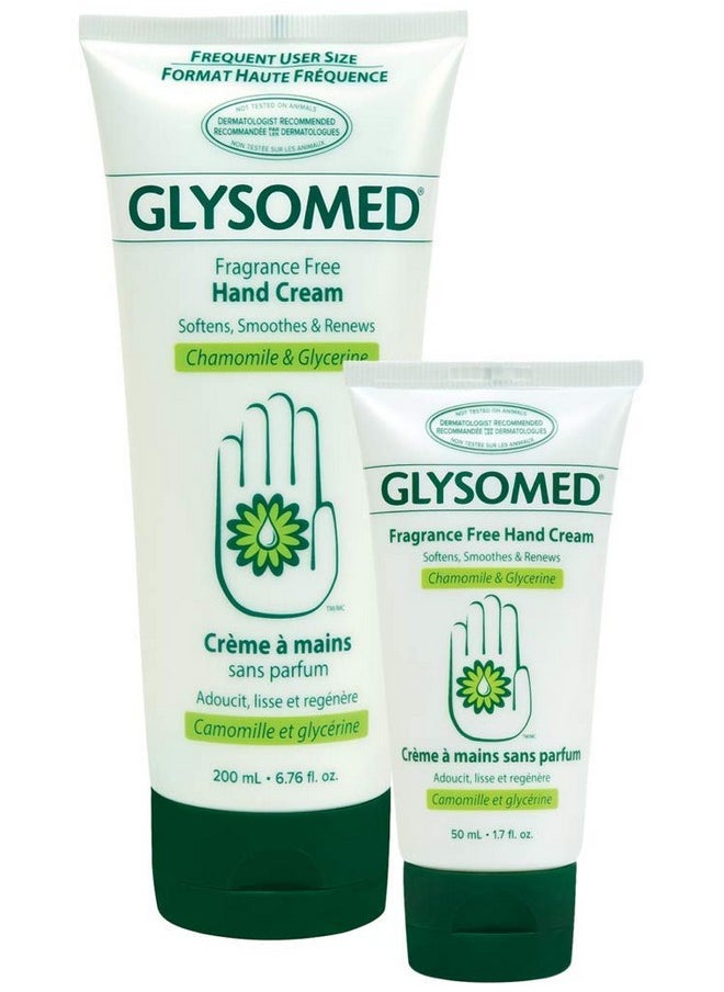 GLYSOMED Glysomed Fragrance Free Hand Cream Pack (1 x Large Tube 200mL / 6.76 fl oz and 1 x Mini Travel Size Tube 50mL / 1.7 fl oz)  - Image 1