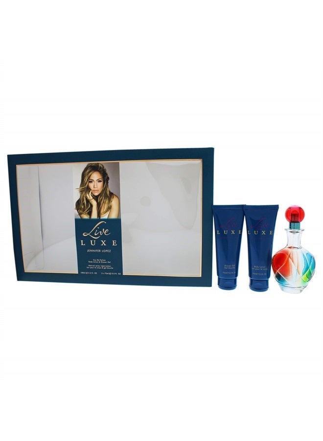 jennifer lopez Live Luxe By Jennifer Lopez for Women - 3 Pc Gift Set 3.4oz Edp Spray, 2.5oz Shower Gel, 2.5oz Body Lotion, 3count - Image 1