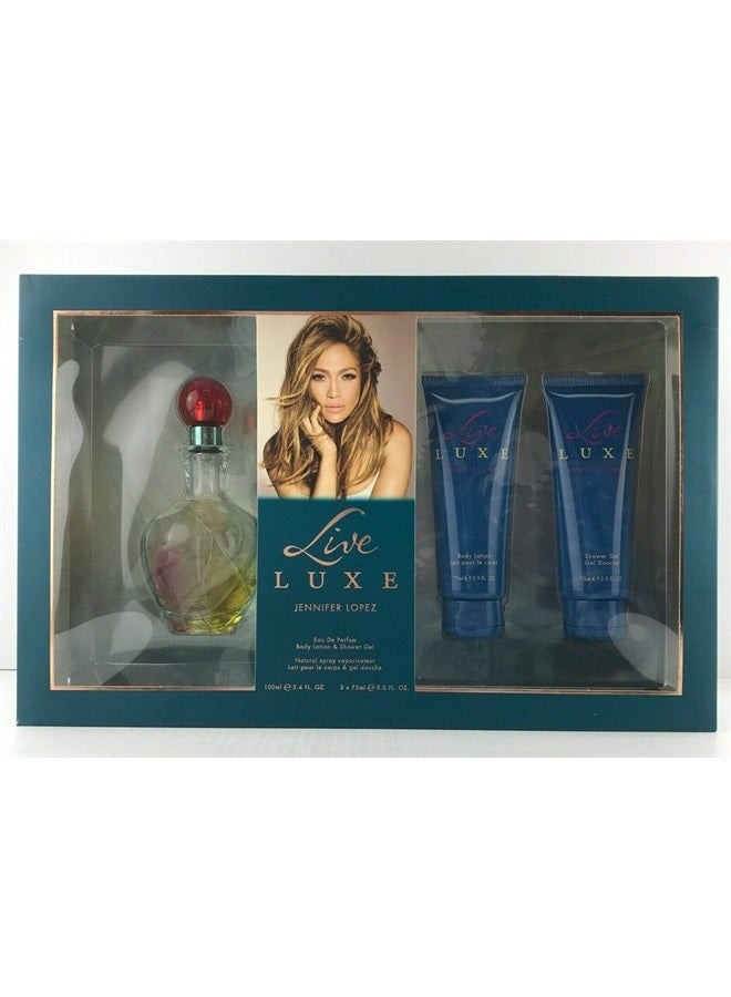 jennifer lopez Live Luxe By Jennifer Lopez for Women - 3 Pc Gift Set 3.4oz Edp Spray, 2.5oz Shower Gel, 2.5oz Body Lotion, 3count - Image 2