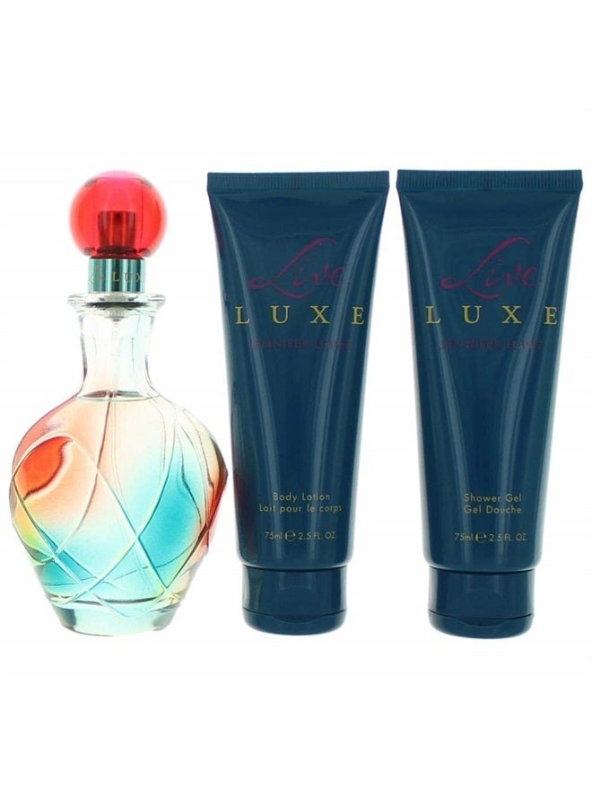 jennifer lopez Live Luxe By Jennifer Lopez for Women - 3 Pc Gift Set 3.4oz Edp Spray, 2.5oz Shower Gel, 2.5oz Body Lotion, 3count - Image 3