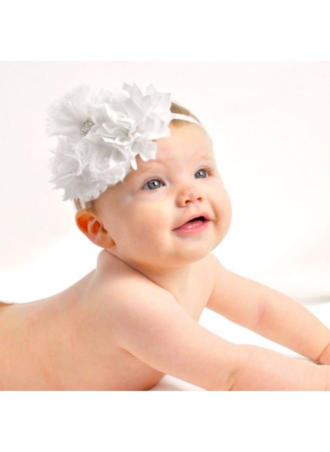My Lello - My Lello Baby Headband Shabby Fabric Flower Cluster Stretchy Elastic Vintage Mix - Image 1