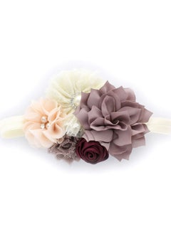 My Lello Baby Headband Shabby Fabric Flower Cluster Stretchy Elastic Vintage Mix