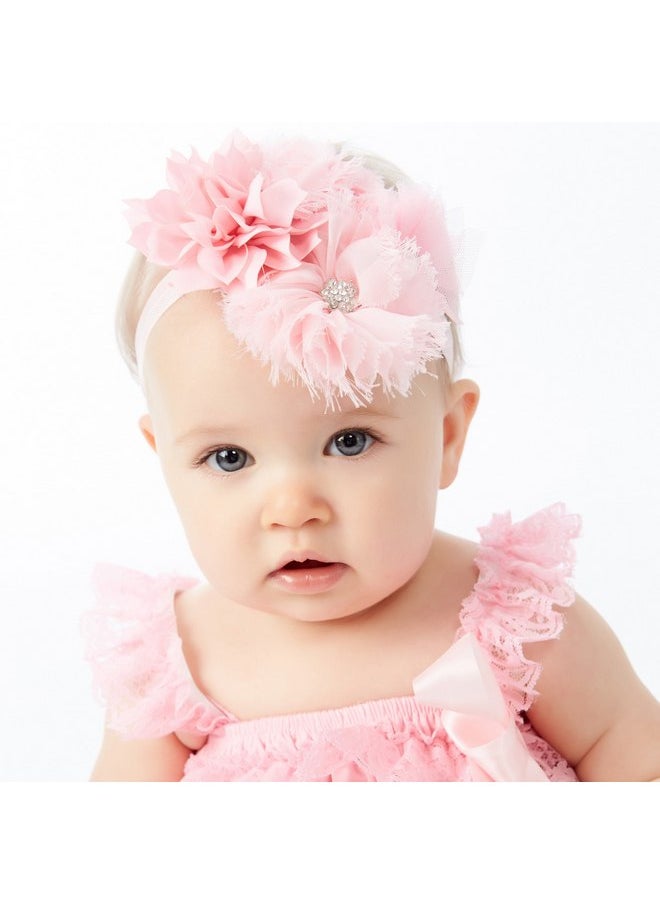 My Lello - My Lello Baby Headband Shabby Fabric Flower Cluster Stretchy Elastic Vintage Mix - Image 1