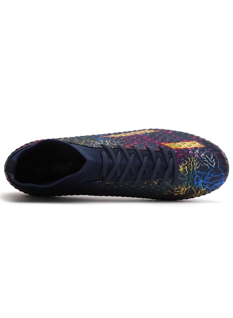 SKY WING Men and Women Soccer Shoes Adults FG Sole Soccer Cleats Elastic High-collar Knit Design Lightweight Training Football Shoes  - Image 5