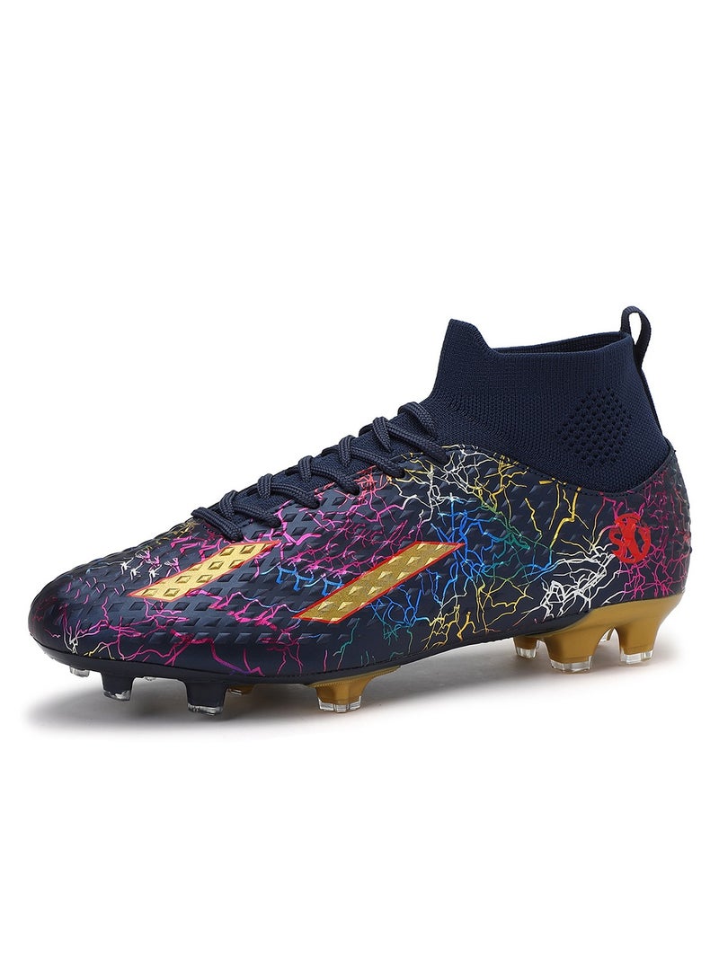SKY WING Men and Women Soccer Shoes Adults FG Sole Soccer Cleats Elastic High-collar Knit Design Lightweight Training Football Shoes  - Image 1
