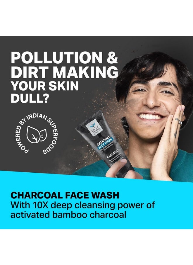 BOMBAY SHAVING COMPANY Charcoal Face Wash, Fights Pollution And Acne, Oil Control For Men & Women - 100G  - Image 2