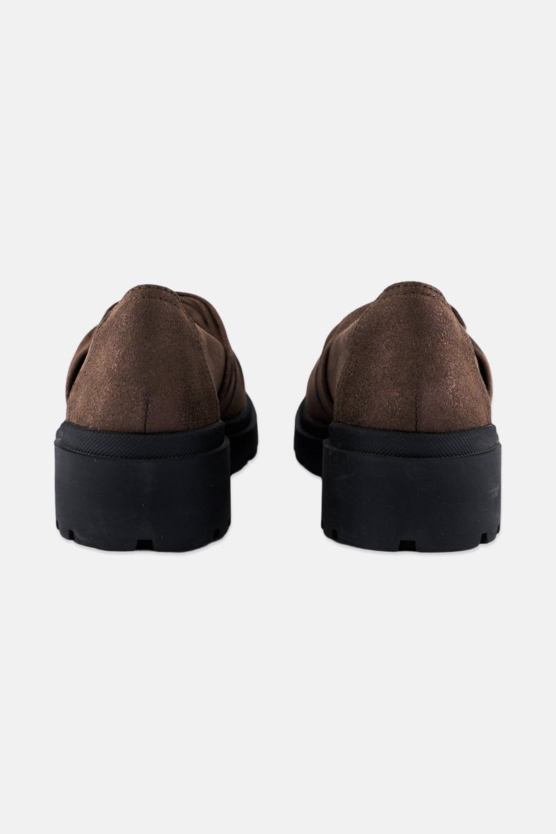 clarks Women Standard Calla Style Slip On Loafer Shoes, Deep Bronze - Image 2