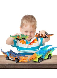 Muyixin 6-Piece Dinosaur Pull Back Car Toy Set Mini Animal Push Back Cars Dinosaur Games for Boys Girls  - Image 5