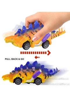 Muyixin 6-Piece Dinosaur Pull Back Car Toy Set Mini Animal Push Back Cars Dinosaur Games for Boys Girls  - Image 3