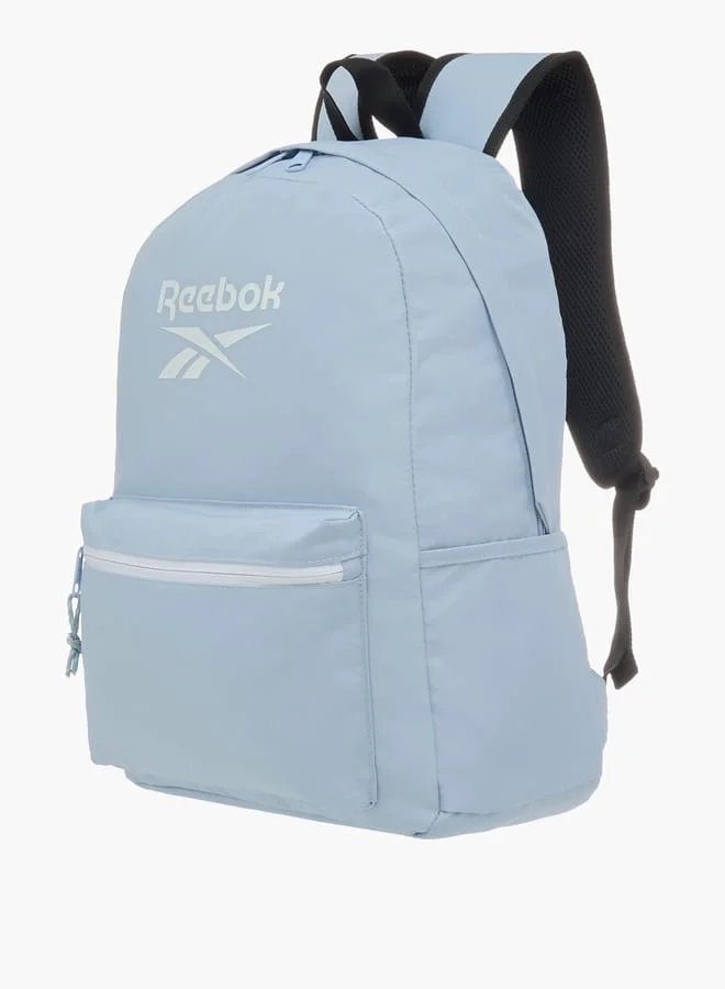 ريبوك حقيبة ظهر بطبعة شعار مع إغلاق بسحاب وأشرطة قابلة للتعديل