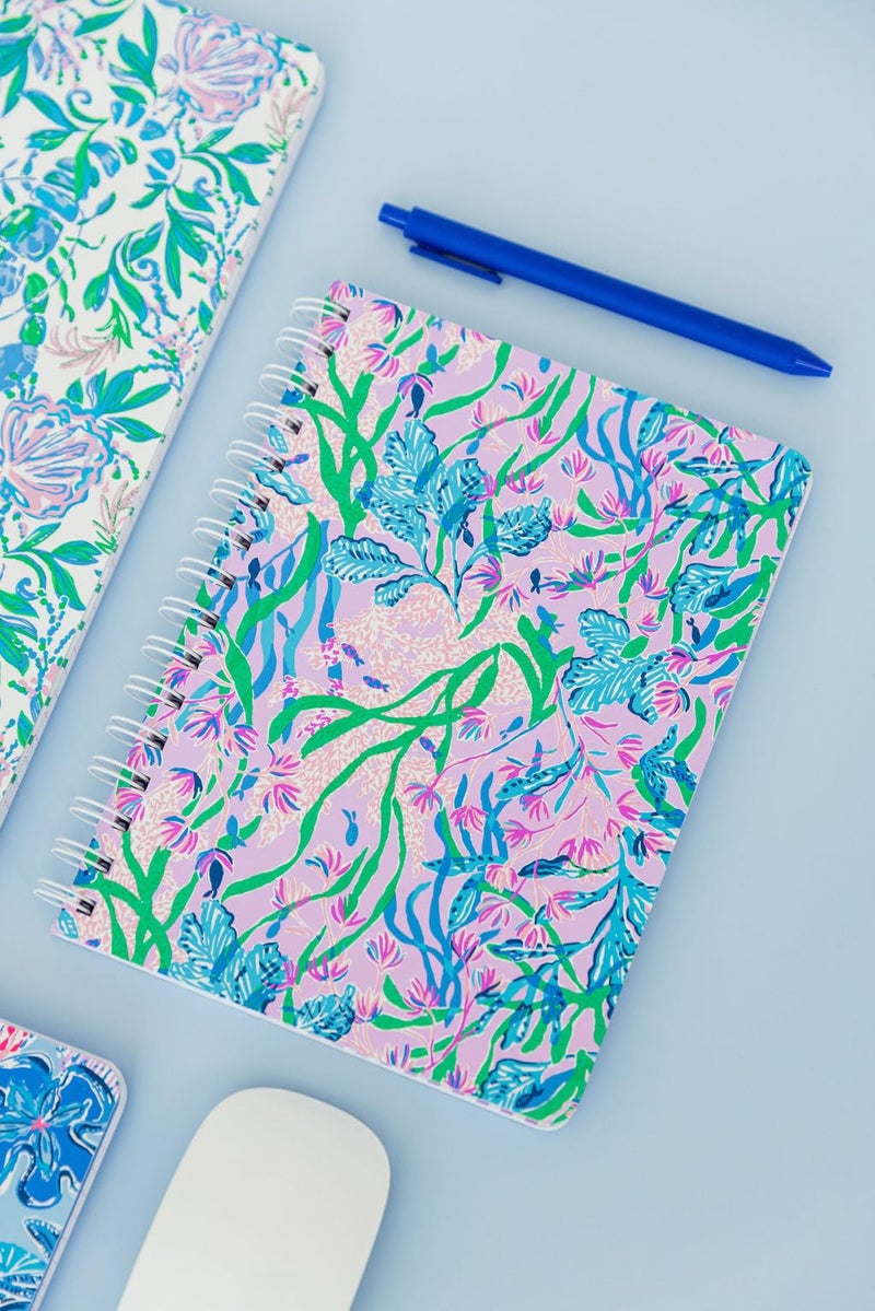 Lilly Pulitzer Hardcover Mini Spiral Notebook, 8.5" x 6.5" Small Journal with 160 College Ruled Pages, Secret Escape - Image 3