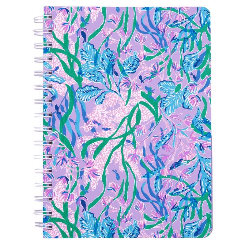 Lilly Pulitzer Hardcover Mini Spiral Notebook, 8.5" x 6.5" Small Journal with 160 College Ruled Pages, Secret Escape - Image 1