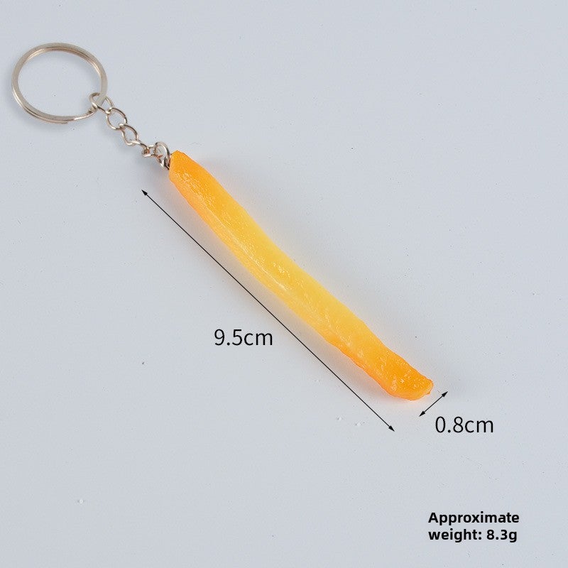 Simulated Fast Food Keychains Toy Food PropsGradient French fries keychain Gradient French fries keychain