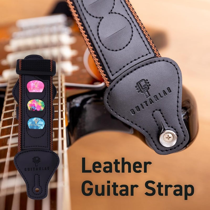 مجموعة إكسسوارات الجيتار من Guitar Lab | ريش معدنية، حزام جيتار، كابو، موالف إلكتروني - Image 4