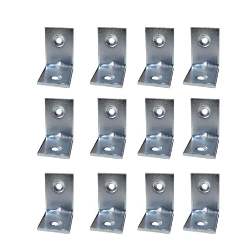 Hyderon L Angle Bracket – Zinc-Plated 25mm x 25mm Shelf Support, Reinforcement for Chairs, Tables, and Right Corner Joints, Durable L-Shaped Brace - Image 1