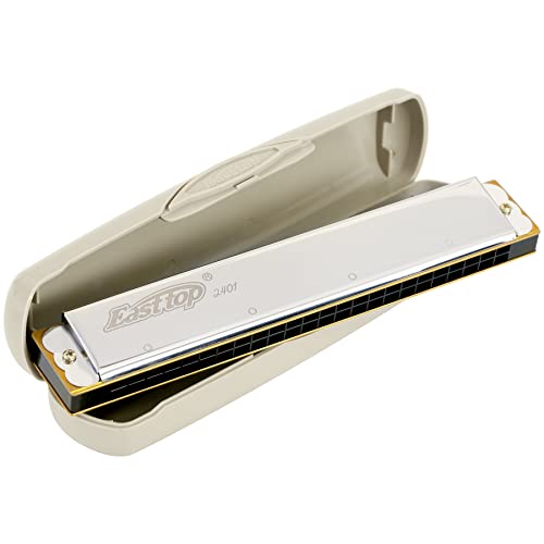 East top 24 Holes Junior Harmonica Key of C, Tremolo Mouth Organ Harmonica For Adults, Beginners, Professionals and Students T2401 - Image 1