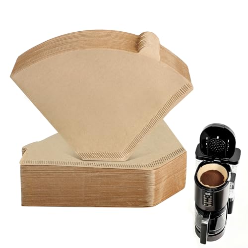 Clinuse 200 Count Cone Coffee Filters #4, Unbleached 04 Coffee Filters 8-12 Cup, Disposable Natural Paper Filters, No.4 Cone Filters for Ninja, Pour Over and Drip Coffee Maker - Image 1